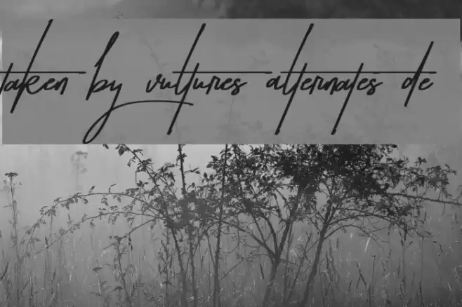 Taken by Vultures Alternates De Font examples
