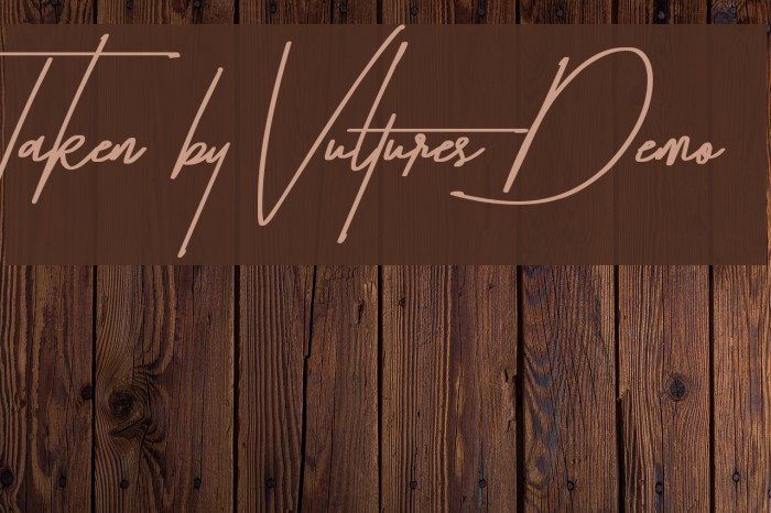 Taken by Vultures Demo Font examples