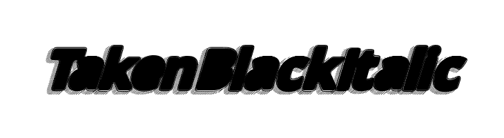 TakenBlackItalic  Скачать бесплатные шрифты