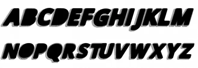 TakenBlackItalic 字体 大写