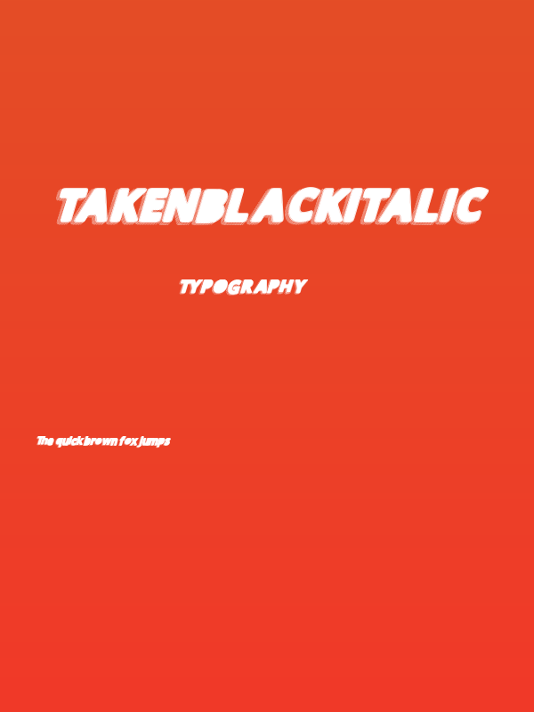 TakenBlackItalic Poster
