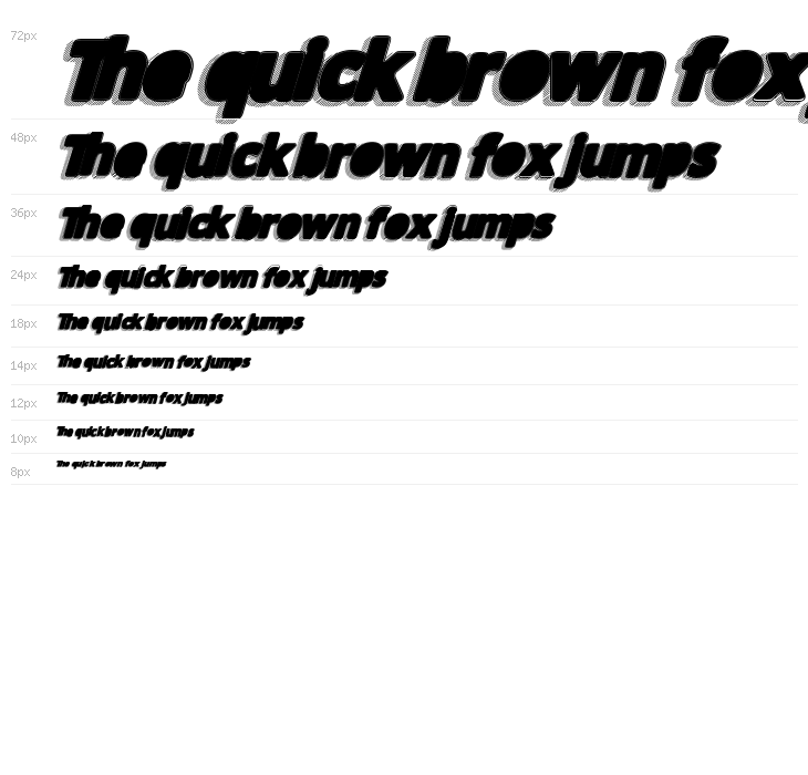 TakenBlackItalic Waterfall