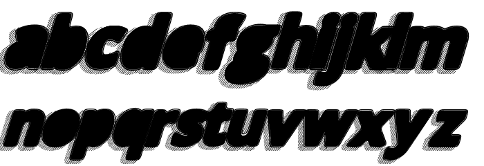 TakenBlackItalic फ़ॉन्ट लोअरकेस