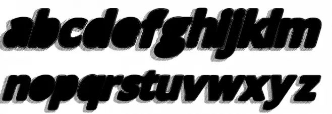 TakenBlackItalic Caratteri MINUSCOLO