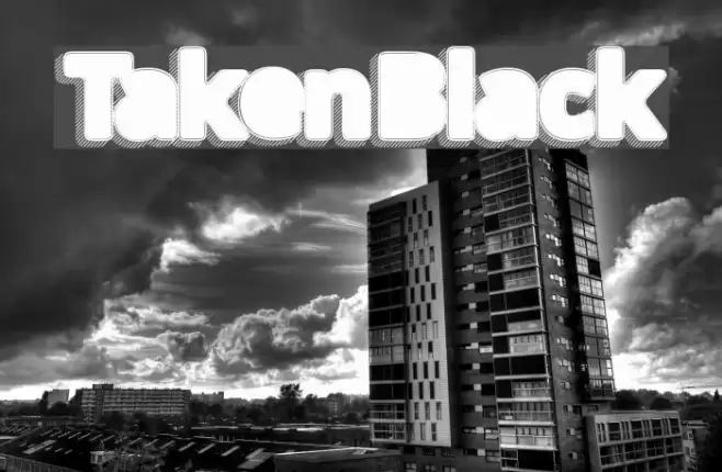 TakenBlack Font examples