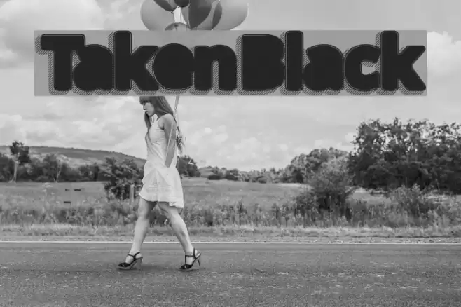 TakenBlack Font examples