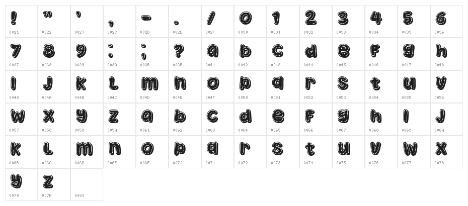 Takeover 3D Filled Regular Character Map