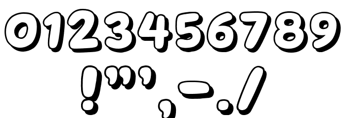 Takeover 3D Regular Font OTHER CHARS