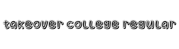 Takeover College Regular  Free Fonts Download