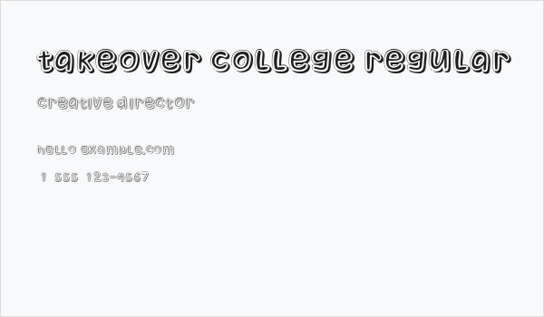 Takeover College Regular Business Card