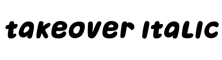 Takeover Italic  フリーフォントのダウンロード