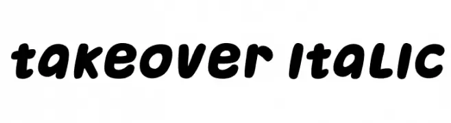 Takeover Italic  Frei Schriftart Herunterladen