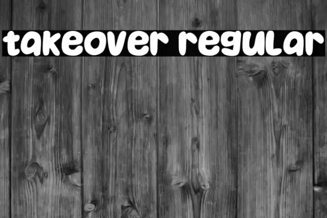 Takeover Regular Font examples