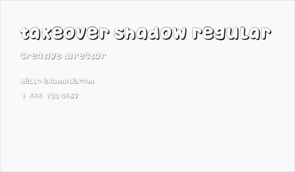 Takeover Shadow Regular Business Card