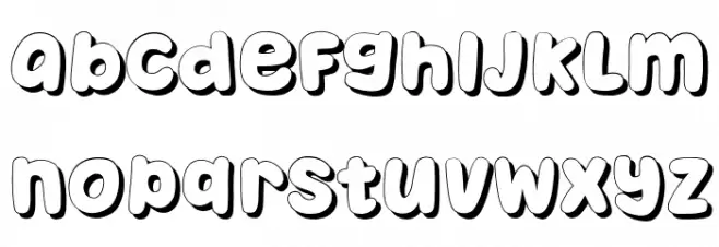 Takeover Shadow Regular Font Litere mici
