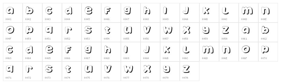 Takeover Shadow Regular Character Map