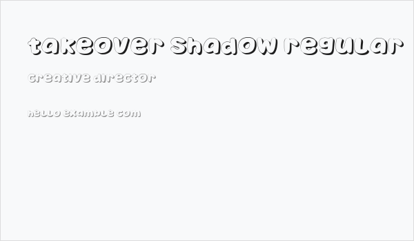 Takeover Shadow Regular Business Card