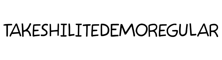 Takeshi Lite DEMO Regular  Descarca Fonturi Gratis