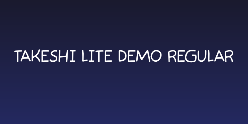 Takeshi Lite DEMO Regular Social Header