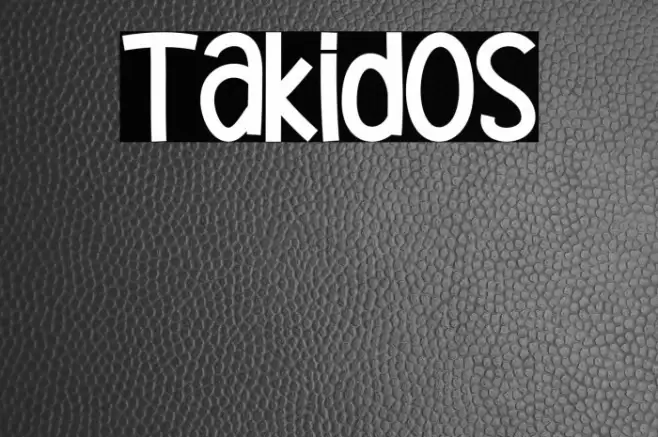 Takidos Font examples