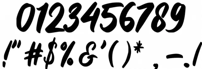 Takipedey Font OTHER CHARS