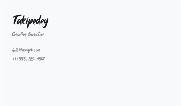 Takipedey Business Card