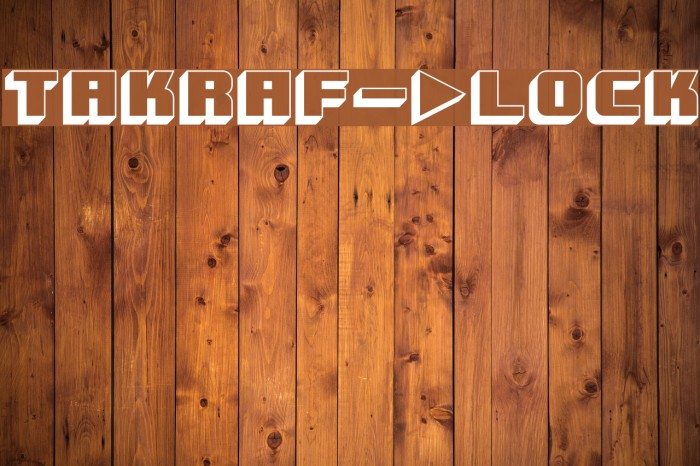 Takraf-Block Font examples