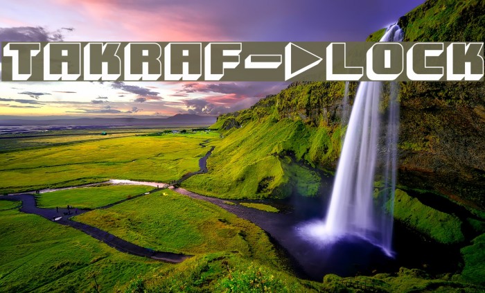 Takraf-Block Font examples
