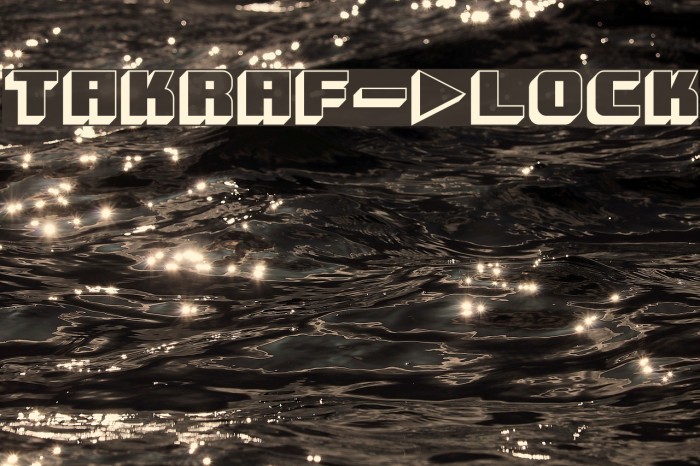 Takraf-Block Font examples
