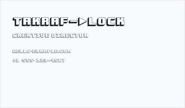 Takraf-Block Business Card