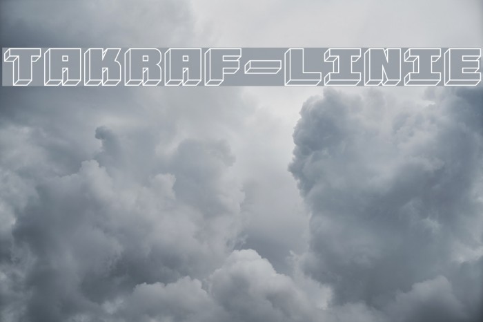 Takraf-Linie Font examples