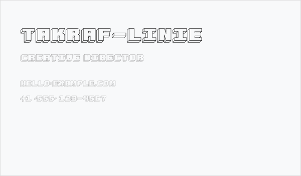 Takraf-Linie Business Card