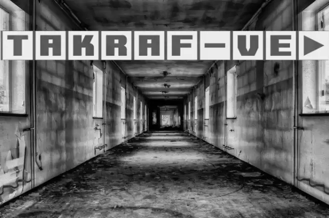 Takraf-VEB Font examples