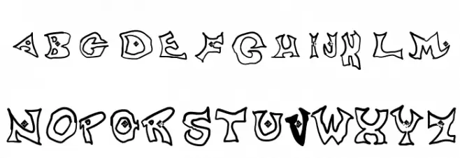 TalahasseeNegative Шрифта ВЕРХНИЙ