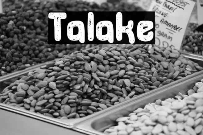 Talake خط examples