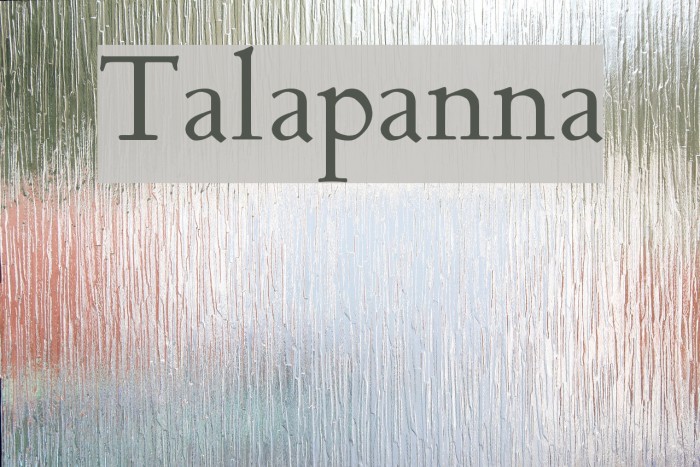 Talapanna Font examples