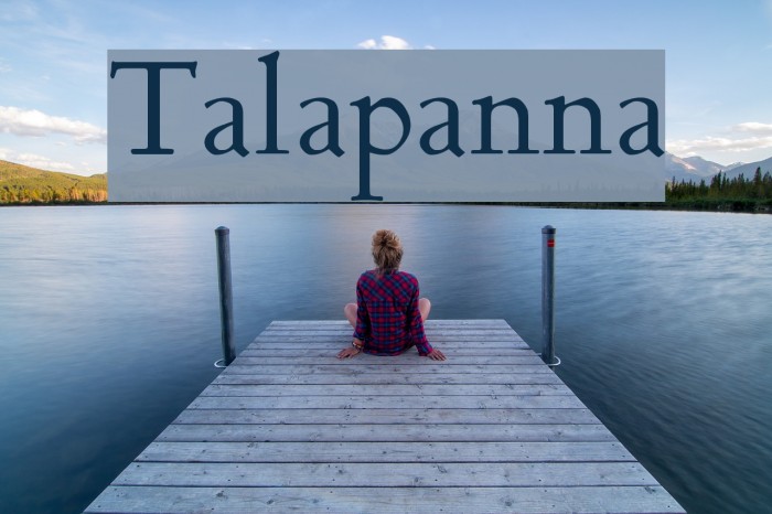 Talapanna Font examples