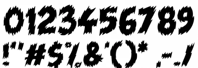 Tales of Scare Black Font OTHER CHARS