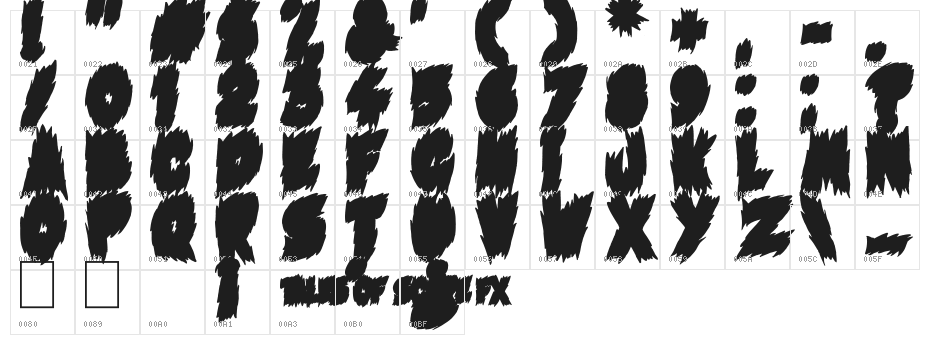 Tales of Scare FX Under Character Map