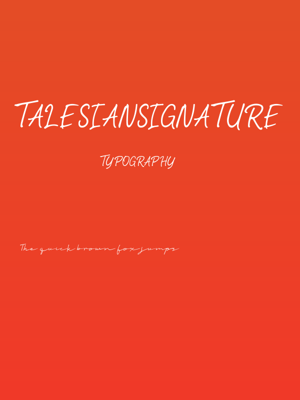 TalesianSignature Poster