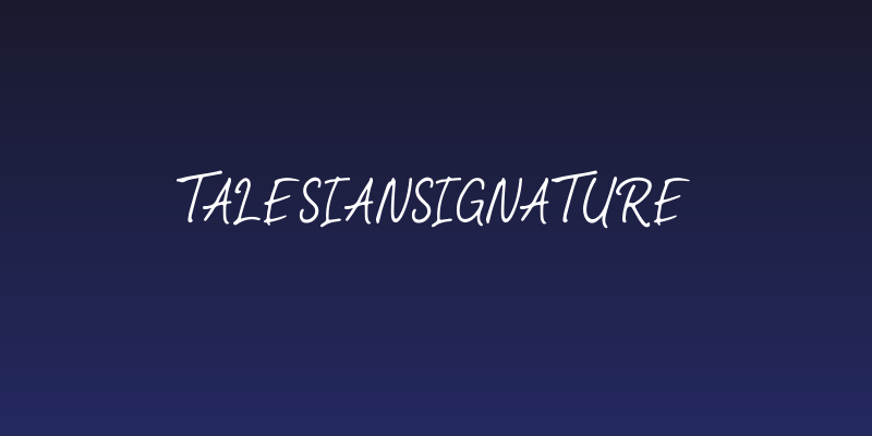 TalesianSignature Social Header