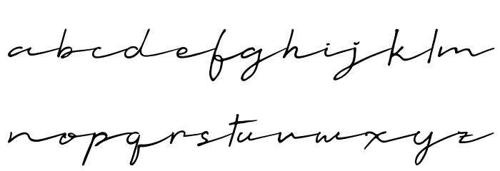 TalesianSignature Font LOWERCASE