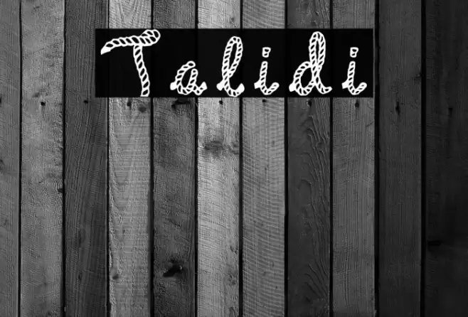 Talidi Caratteri examples