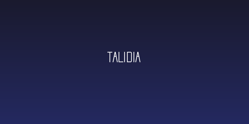 Talidia Social Header