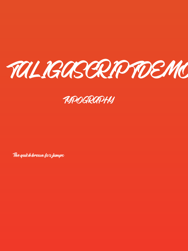 TaligaScriptDEMO-Regular Poster