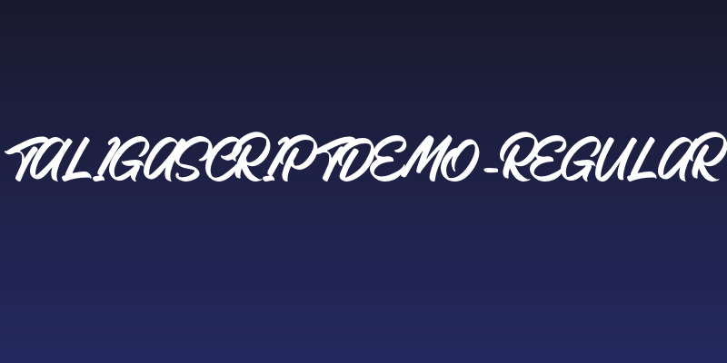 TaligaScriptDEMO-Regular Social Header