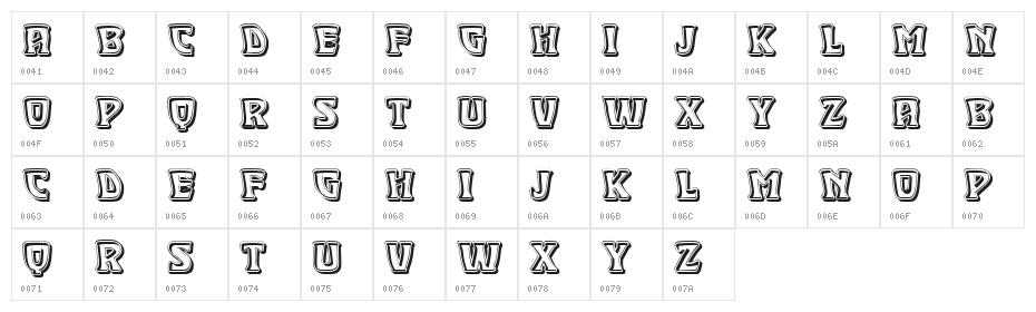 Talisman Regular Character Map