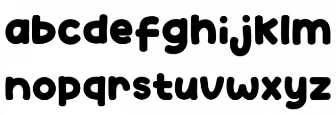 Talk Comic Schriftart Kleinbuchstaben