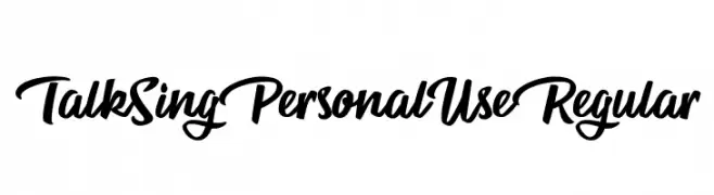 Talk Sing Personal Use Regular  les polices de caractères gratuit tlcharger