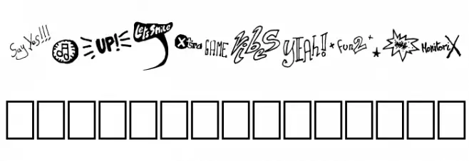 Talk of the wall Font OTHER CHARS